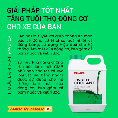 Nước Làm Mát Động Cơ Màu Lá GMB GLC-20-2.0-040 2L