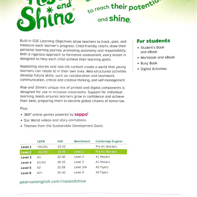 Rise And Shine American Level 2 Workbook With ebook