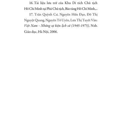 Chủ tịch Hồ Chí Minh - Tiểu sử và sự nghiệp -bản in 2025