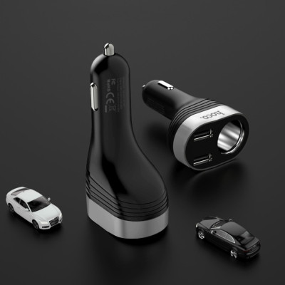 Bộ chia tẩu sạc dùng cho ô tô, xe hơi nhãn hiệu Hoco Z29,  Đầu vào: DC12 - 24V, Đầu ra: USB1/2DC5V/2.4A,ổng đầu ra 2 cổng USB: DV5V/3.1A Max ,  Đầu ra 2 lỗ tẩu sạc: 96W Max , Hàng nhập khẩu