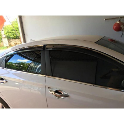 Bộ Vè Che Mưa cho Xe Hyundai Accent 2018-2021, Chỉ Mạ Inox cao cấp