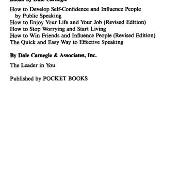 The Quick and Easy Way to Effective Speaking Mass Market Paperback