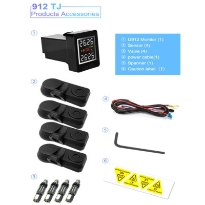 Cảm biến áp suất lốp van trong, gắn nút chờ các loại xe ô tô, thương hiệu cao cấp Careud - HÀNG NHẬP KHẨU