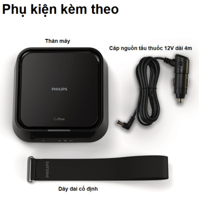 Máy khử mùi, lọc không khí trên xe ô tô Philips GP5201- Hàng nhập khẩu