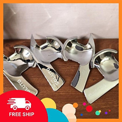 Bộ ốp hõm cửa mạ crom cao cấp dành cho xe KIA SOLUTO 2019-2020-2021: 