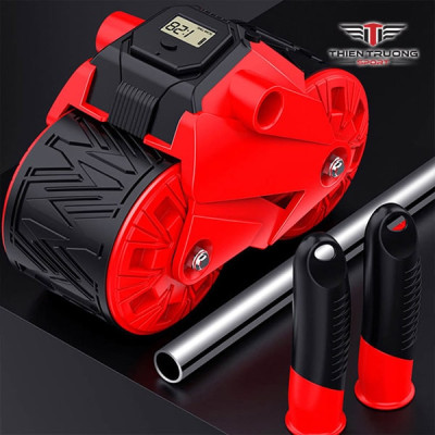 Con lăn tập bụng 2024 kèm thảm kê gối, có lò xo kéo về và màn hình hiện thông số kĩ thuật, an toàn cho người sử dụng