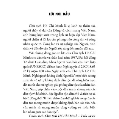 Chủ tịch Hồ Chí Minh - Tiểu sử và sự nghiệp -bản in 2025