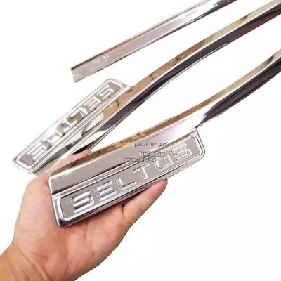 Nẹp Chân Kính Inox cao cấp Xe Kia Seltos 2020 2021