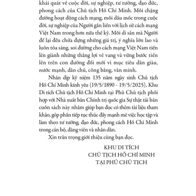 Chủ tịch Hồ Chí Minh - Tiểu sử và sự nghiệp -bản in 2025