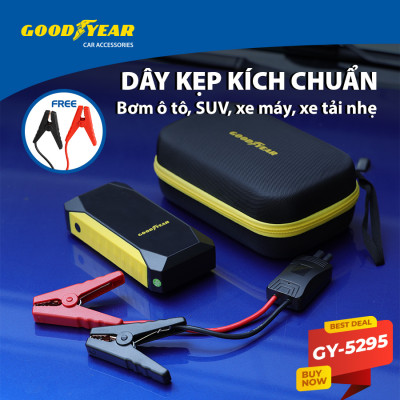 Bộ Kích Bình Cho Xe Hơi 500A GOODYEAR GY-5295 Đa Chức Năng Sạc Dự Phòng 10000mAh Đèn LED Khẩn Cấp - Nhập Khẩu Chính Hãng