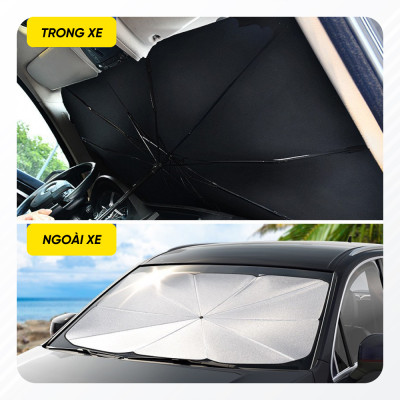 Ô Che Nắng Ô Tô Kính Lái Phủ Bạc Cao Cấp Chống Nắng, Chống Tia UV Hiệu Quả