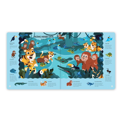 Sách cho bé - Thế Giới Động Vật - Tìm Kiếm Thông Minh Phát Triển Khả Năng Tập Trung - Dành cho trẻ từ 2-6 tuổi