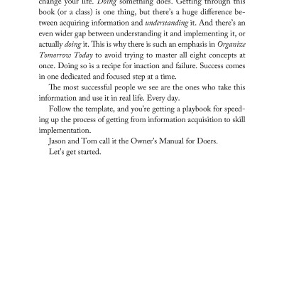 Organize Tomorrow Today: 8 Ways To Retrain Your Mind To Optimize Performance At Work And In Life