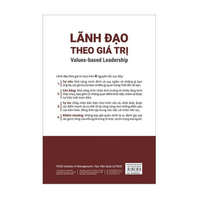 Sách - Lãnh Đạo Theo Giá Trị - Harry Jansen & Kraemer Jr - Pace Books