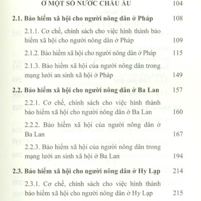 Bảo Hiểm Xã Hội Cho Người Nông Dân Ở Một Số Nước Châu Âu - Lý Luận Và Thực Tiễn