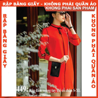 Rập giấy A0 đầm nữ mã 449 (BẢN VẼ)