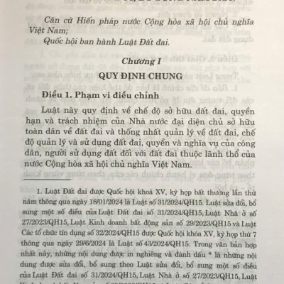 Combo 3 Cuốn Luật Đất đai, Luật Nhà ở, Luật Kinh doanh bất động sản (sửa đổi, bổ sung năm 2024, hiệu lực 1.8.2024)