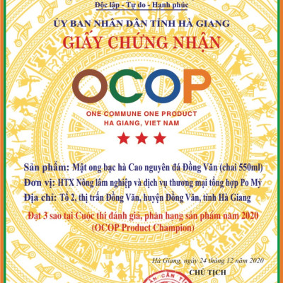 MẬT ONG BẠC HÀ VIETGAP CHÍNH HÃNG 350ML, MẬT ONG BẠC HÀ PO MỶ OCOP HÀ GIANG NGUYÊN CHẤT
