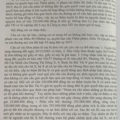 Tuyển tập các bản án của Tòa án nhân dân cấp cao về dân sự và tố tụng dân sự