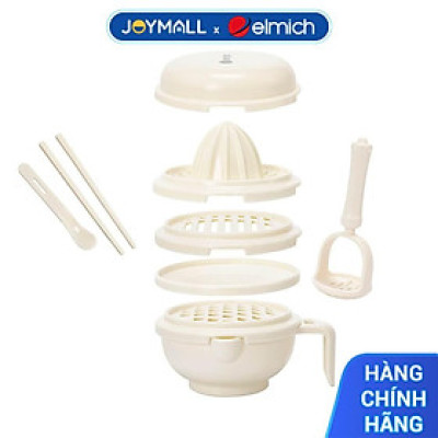 Bộ Dụng Cụ Chế Biến Ăn Dặm Cho Bé Elmich BabyCare EL0774, Hàng Chính Hãng, Nhựa PP An Toàn - JoyMall