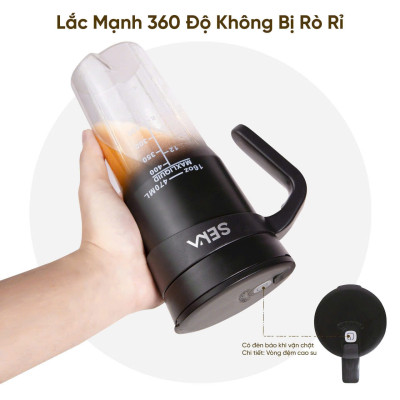 Máy Xay Sinh Tố Tích Điện Cầm Tay SEKA NT889 Dung Tích 470ml Công Suất 150W hàng nhập khẩu