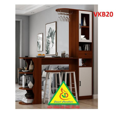 Quầy bar mini kết hợp tủ rượu VKB20 ( không kèm ghế) - Nội thất lắp ráp Viendong Adv