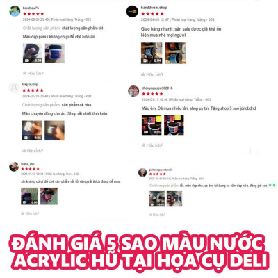 Màu Nước Acrylic 300ml Dmast Cao Cấp Deli - Dùng Để Custom Vẽ Chuyên Nghiệp Full Bảng Màu