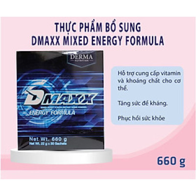DMAXX thức uống bổ sung vitamin năng lượng có đường DAMODE 19 gói dùng thử màu xanh