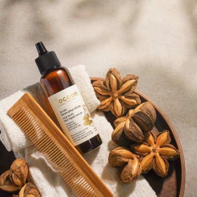 Combo Nước dưỡng tóc bưởi pomelo Cocoon 140ml + Serum Sa-chi phục hồi tóc COCOON 70ml