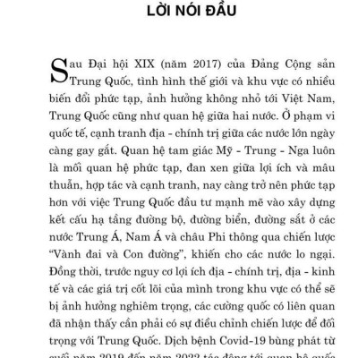 Quan hệ Việt Nam - Trung Quốc giai đoạn 2017 -2022 : Những điều chỉnh chính sách của Trung Quốc và hàm ý đối với Việt Nam