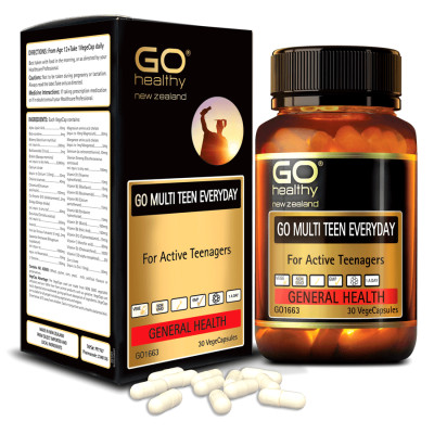 GO MULTI TEEN EVERYDAY 30 VIÊN – Viên uống cho tuổi teen nhập khẩu chính hãng GO Healthy New Zealand