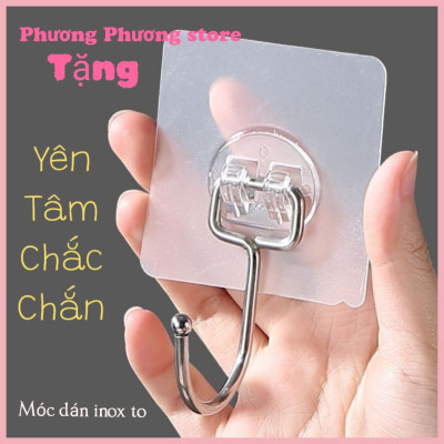 Combo Móc phơi quần áo inox có khóa móc treo chắc chắn - 10 kẹp được phủ nhựa chống sầy xước khi phơi đồ ( tặng móc dán inox to ) Hàng Cao Cấp