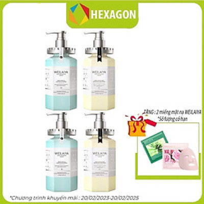 Combo 2 cặp Dầu gội xả phục hồi đa tầng nấm Truffle Weilaiya hương nước hoa - chăm sóc tóc và da đầu 
