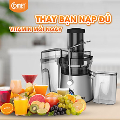 Máy ép trái cây Comet CM9836 công suất 600W – dung tích 1.5L, ép nhanh, lọc bã riêng – Hàng chính hãng, bảo hành 12 tháng