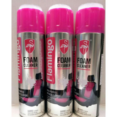 Xịt bọt tẩy da oto, vệ sinh nội thất nỉ xe hơiFlamingo 650ml,lau siêu sạch ,an toàn cho nội thất,không gây bong tróc