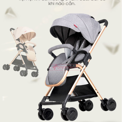 Xe đẩy cho bé, Xe Đẩy Em Bé Cao Cấp 2 Chiều 3 Tư Thế Belecoo gấp gọn và tiện lợi, khung nhôm siêu nhẹ, trọng lượng xe 6.5 kg - TẶNG KÈM ĐÀN XYLOPHONE 8 THANH CHO BÉ