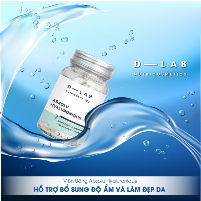 Viên uống D-LAB • Dưỡng ẩm Cấp nước cho da ️ • Ngăn lão hóa ️• Mờ nếp nhăn • Absolu Hyaluronique • Pure Hyaluronic • Pháp