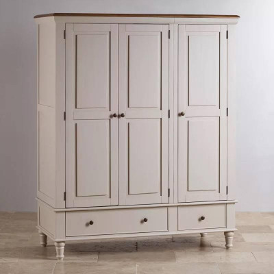 Tủ Áo 3 Cánh Shay Gỗ Sồi Ibie BSW3SHAO - Trắng