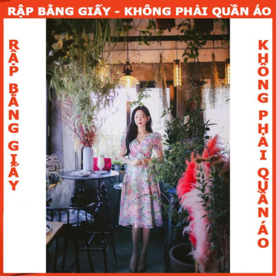 Rập giấy đầm cổ tim tay phồng mã 1259 (BẢN VẼ)