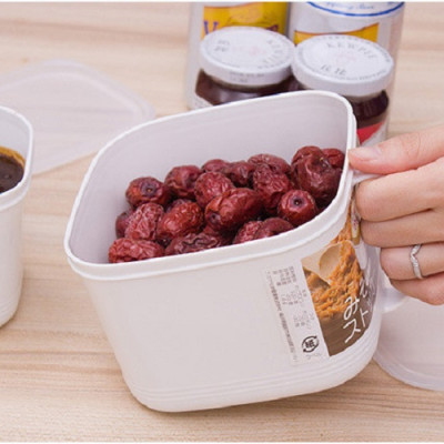 Hộp bảo quản thực phẩm nắm mềm, có tay cầm 1400ml - Nội địa Nhật