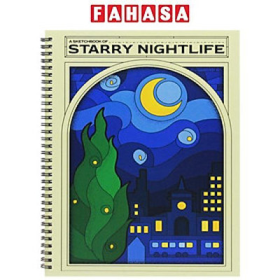 Tập Vẽ Lò Xo A4 - Sketchbook Van Gogh Inspire - Starry Nightlife - Giấy Trơn - 30 Trang 220gsm - The Sun