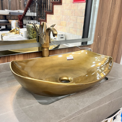 Chậu thuyền màu đồng GRL 8602A