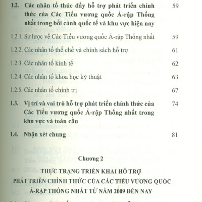 Hỗ Trợ Phát Triển Chính Thức Của Các Tiểu Vương Quốc Ả-Rập Thống Nhất Và Khả Năng Hợp Tác Với Việt Nam (Sách chuyên khảo) - Đỗ Đức Hiệp (Chủ biên)