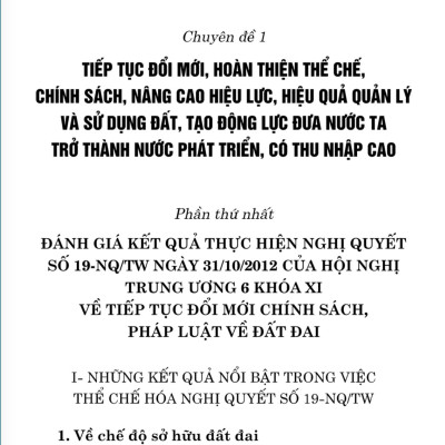 Tài liệu nghiên cứu các văn kiện Hội nghị lần thứ năm Ban Chấp hành Trung ương Đảng khoá XIII (Dùng cho cán bộ chủ chốt và báo cáo viên)