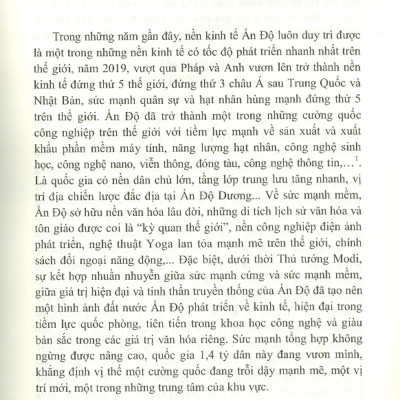 Sức Mạnh Tổng Hợp Quốc Gia Của Ấn Độ - Hiện Trạng Và Triển Vọng (Sách Chuyên Khảo)