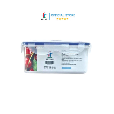 [TẶNG KHAY RÁO NƯỚC] Hộp Đựng Thực Phẩm VIETSON 1600ml Nắp Khóa 4 Cạnh Kín Hơi