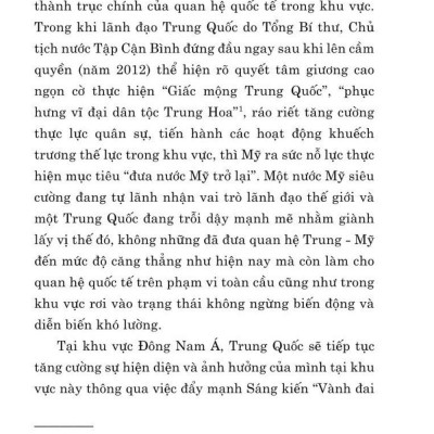 Quan hệ Việt Nam - Trung Quốc giai đoạn 2017 -2022 : Những điều chỉnh chính sách của Trung Quốc và hàm ý đối với Việt Nam