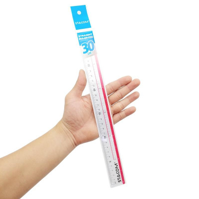 Thước Nhựa Dẻo 30 cm - Stacom SR230 - Màu Hồng