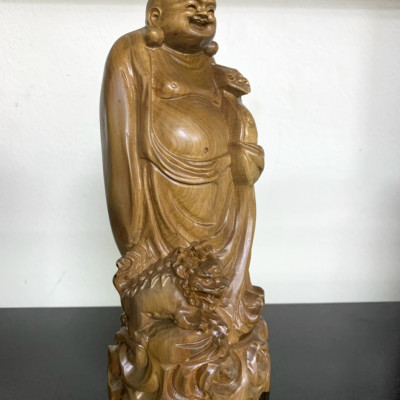 Bộ tượng điêu khắc tam phúc bằng gỗ bách xanh thơm nức kt cao 20cm 