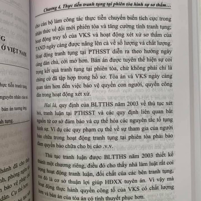 Thủ tục tranh tụng tại phiên toà hình sự sơ thẩm (tái bản lần thứ nhất)